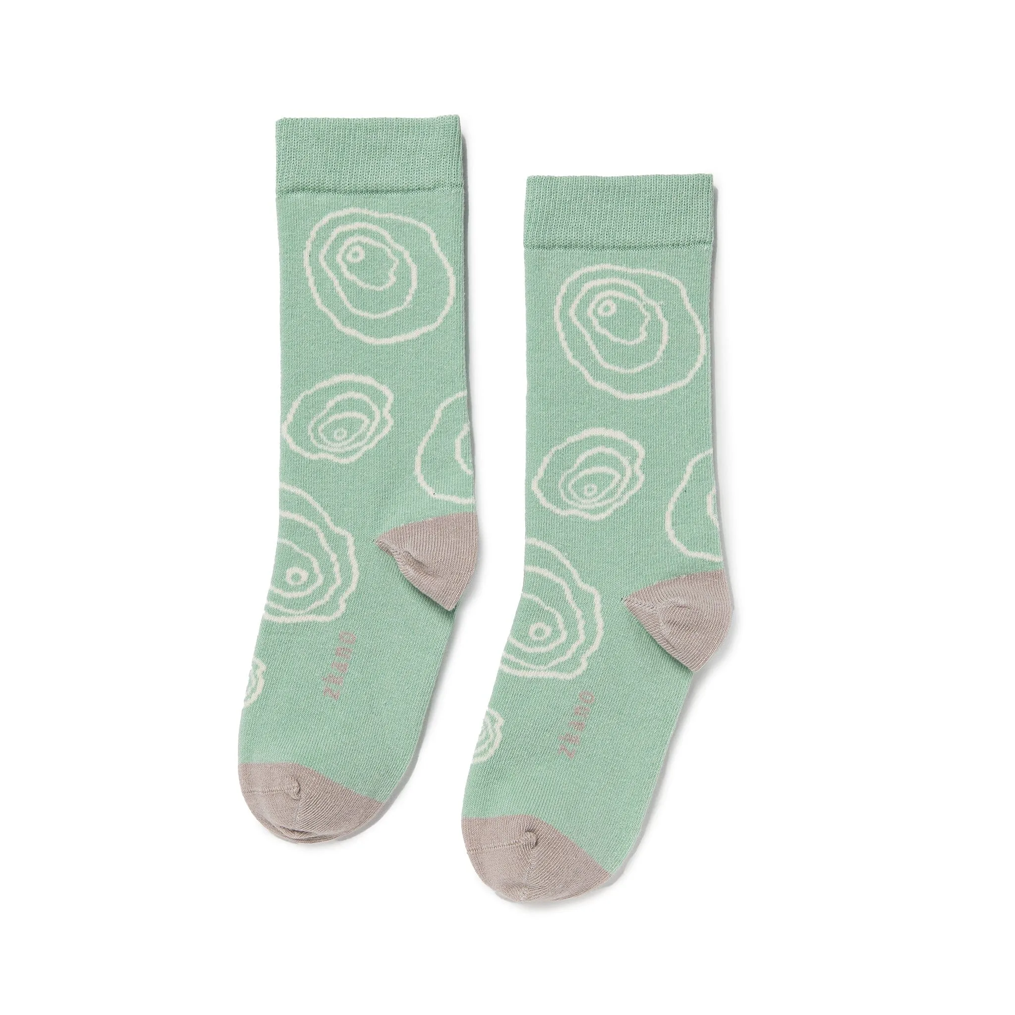 Oyster - Organic Cotton Crew Socks - Silt