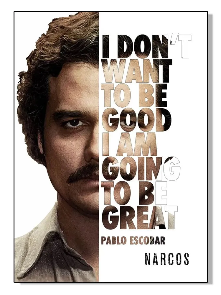 Pablo Escobar Narcos Canvas Artwork Prints Modern Wall Art