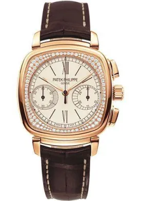 Patek Philippe 18K Ladies First Chronograph Complicated Watch White Dial 7071R