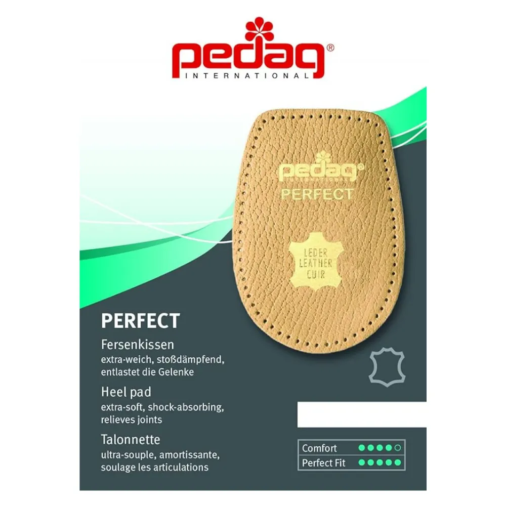 Perfekt - Leather Heel Pad with Latex Cushion (1 Pair)