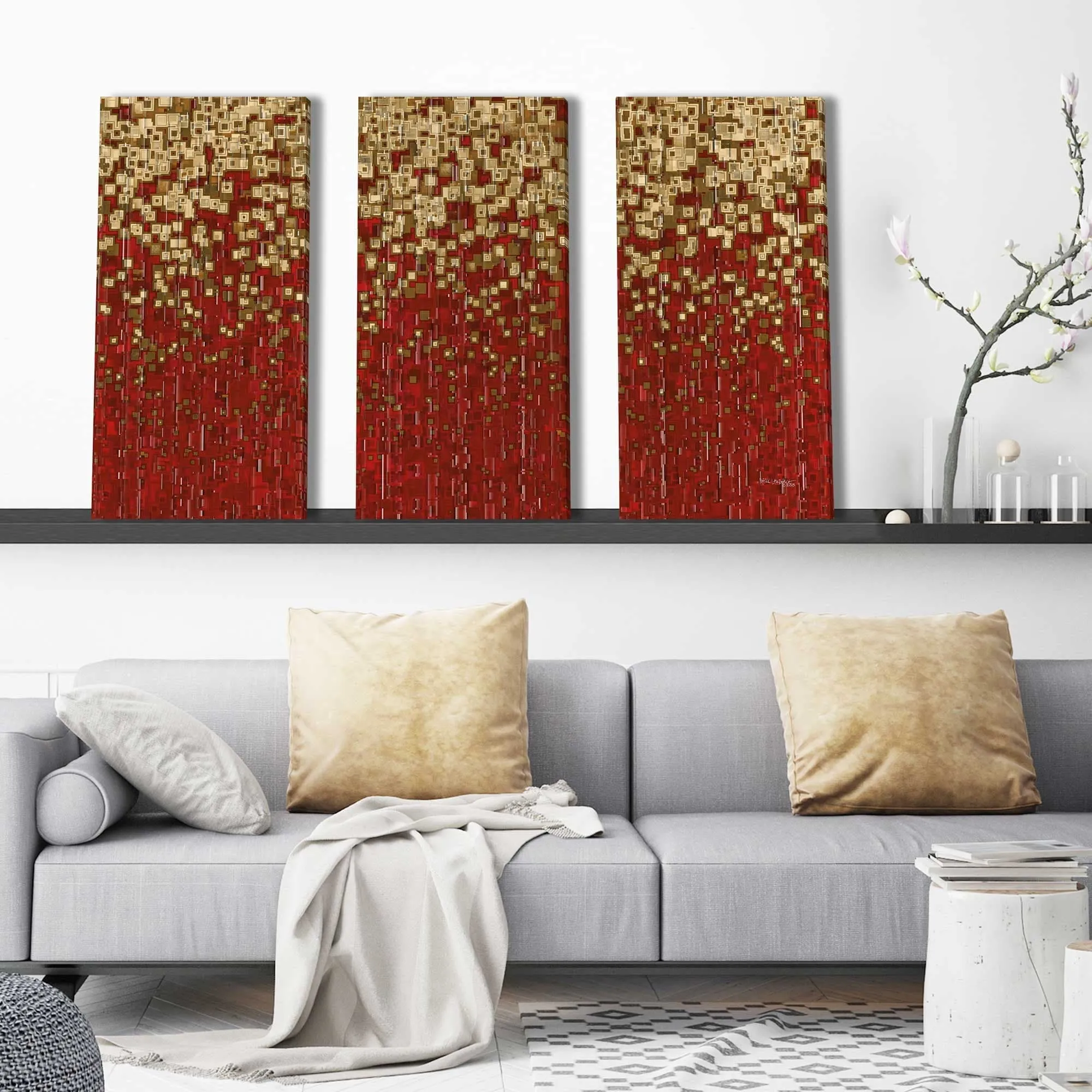 "1 Chronicles 16 34 MAX" by Mark Lawrence 3 Piece Set on Canvas