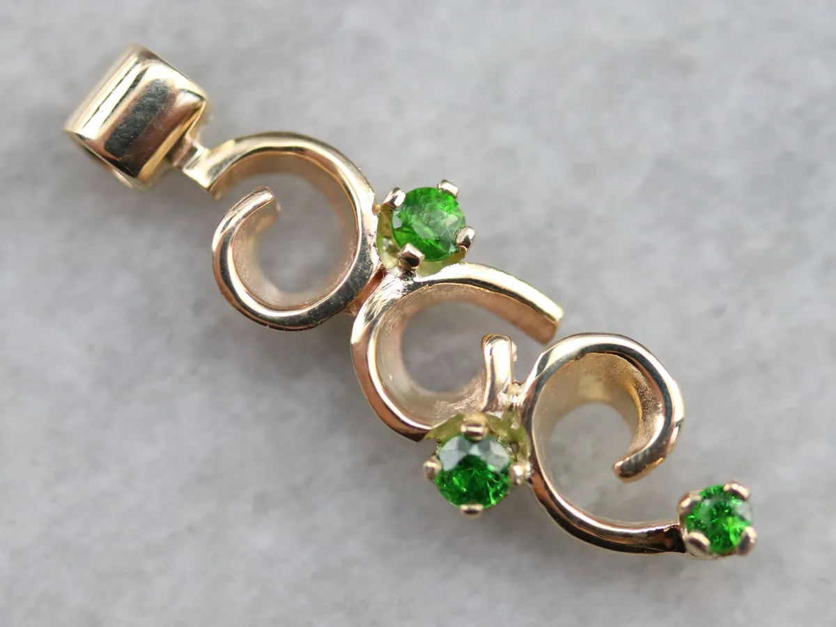 *RESERVED* Scrolling Demantoid Garnet Pendant