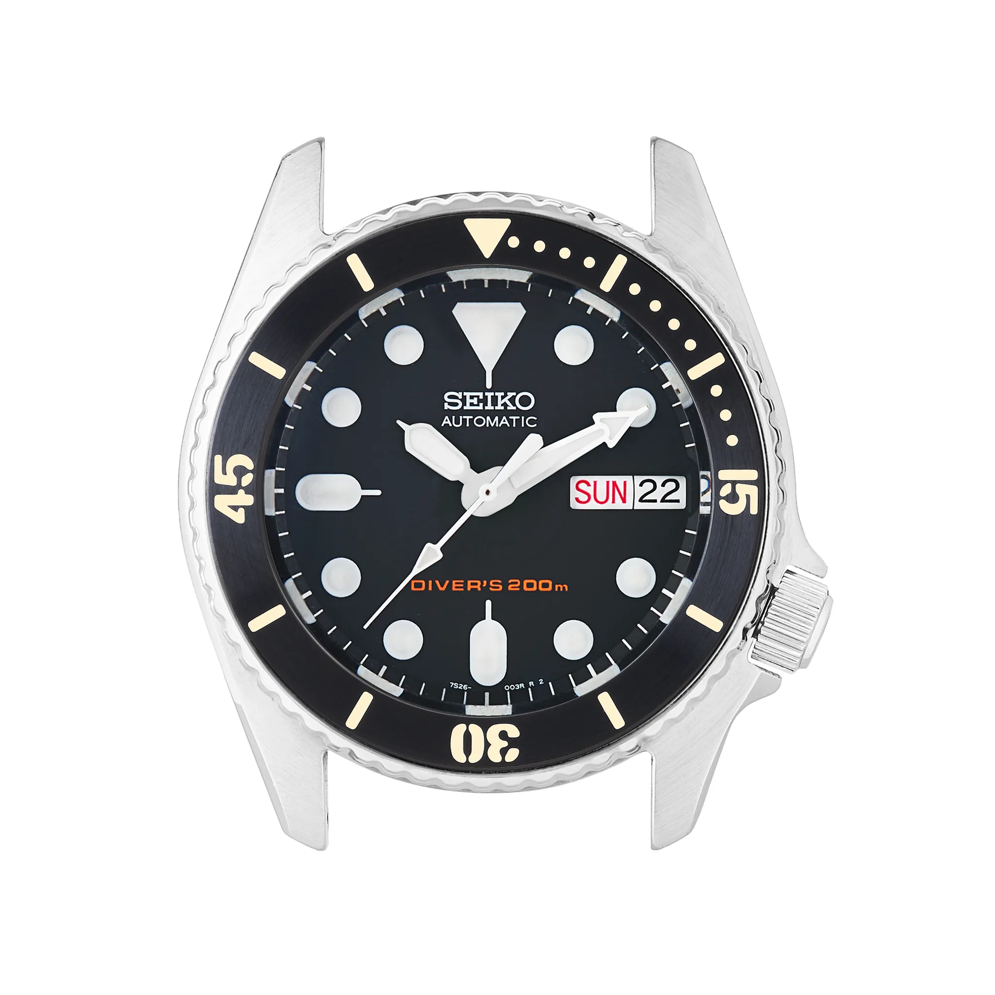 SKX013 Steel Bezel Insert: Superocean Style Black