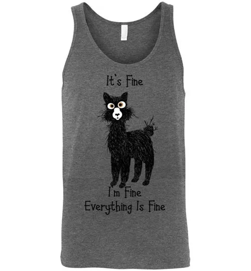 t-shirt: Alpaca I'm Fine Unisex Tank