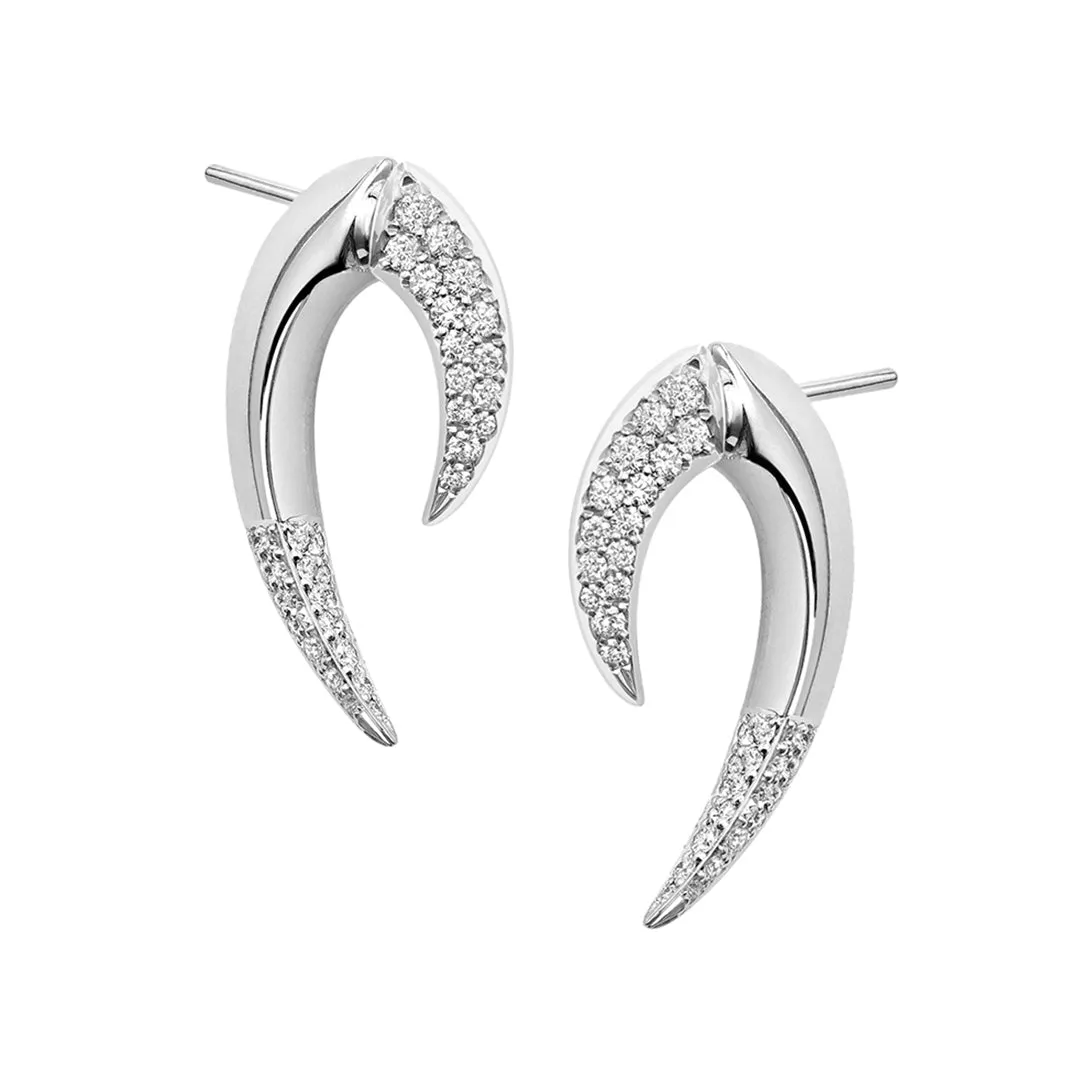 Talon Fine Large Earrings - 18ct White Gold & Diamond