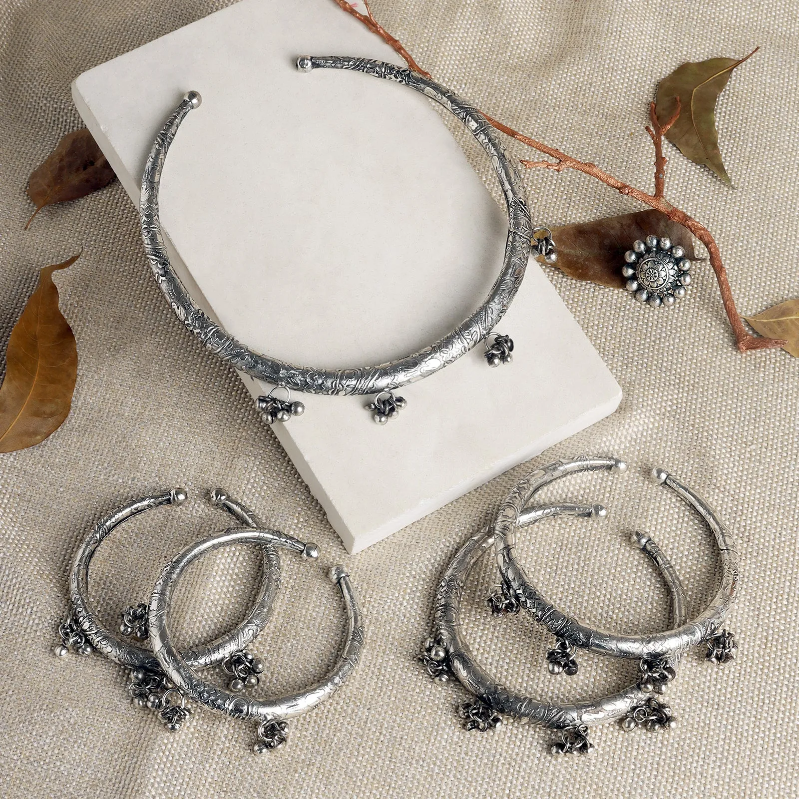 Teejh Gandhara Oxidised Silver Jewellery Gift Set