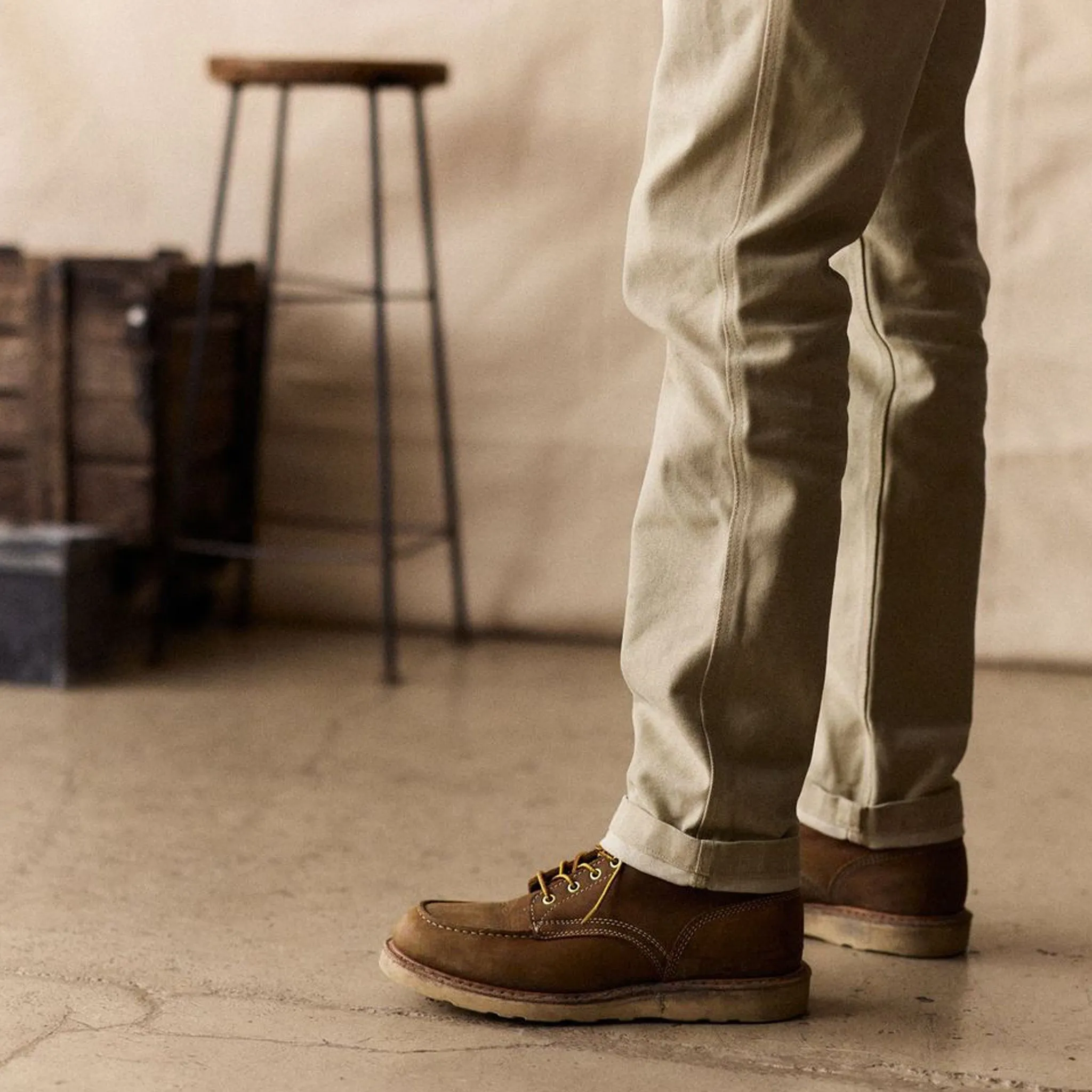 The Camp Pant in Light Khaki Chipped Canvas