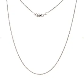 Wheat Chain 1.05mm with 16in Length in 14K White Gold