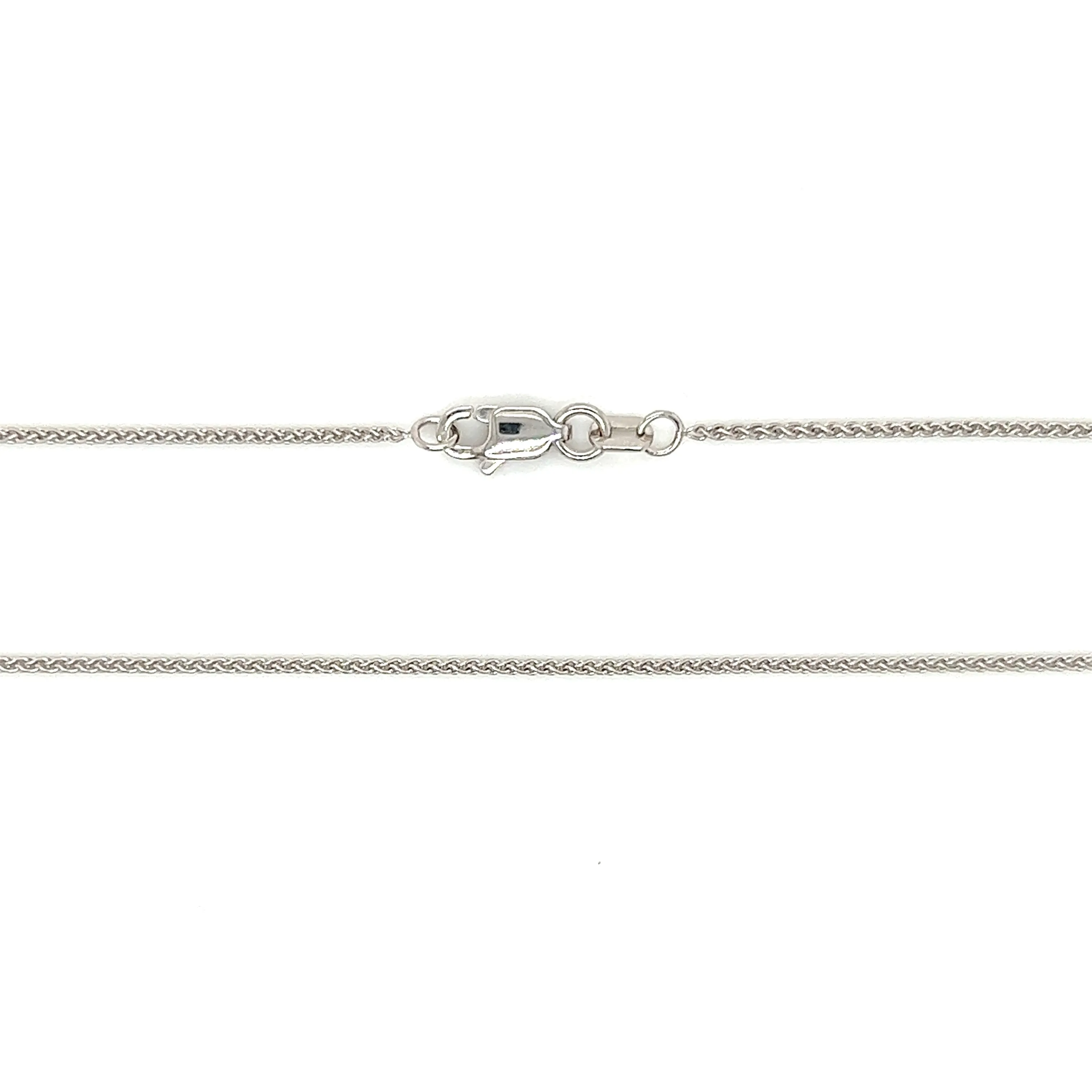 Wheat Chain 1.05mm with 16in Length in 14K White Gold