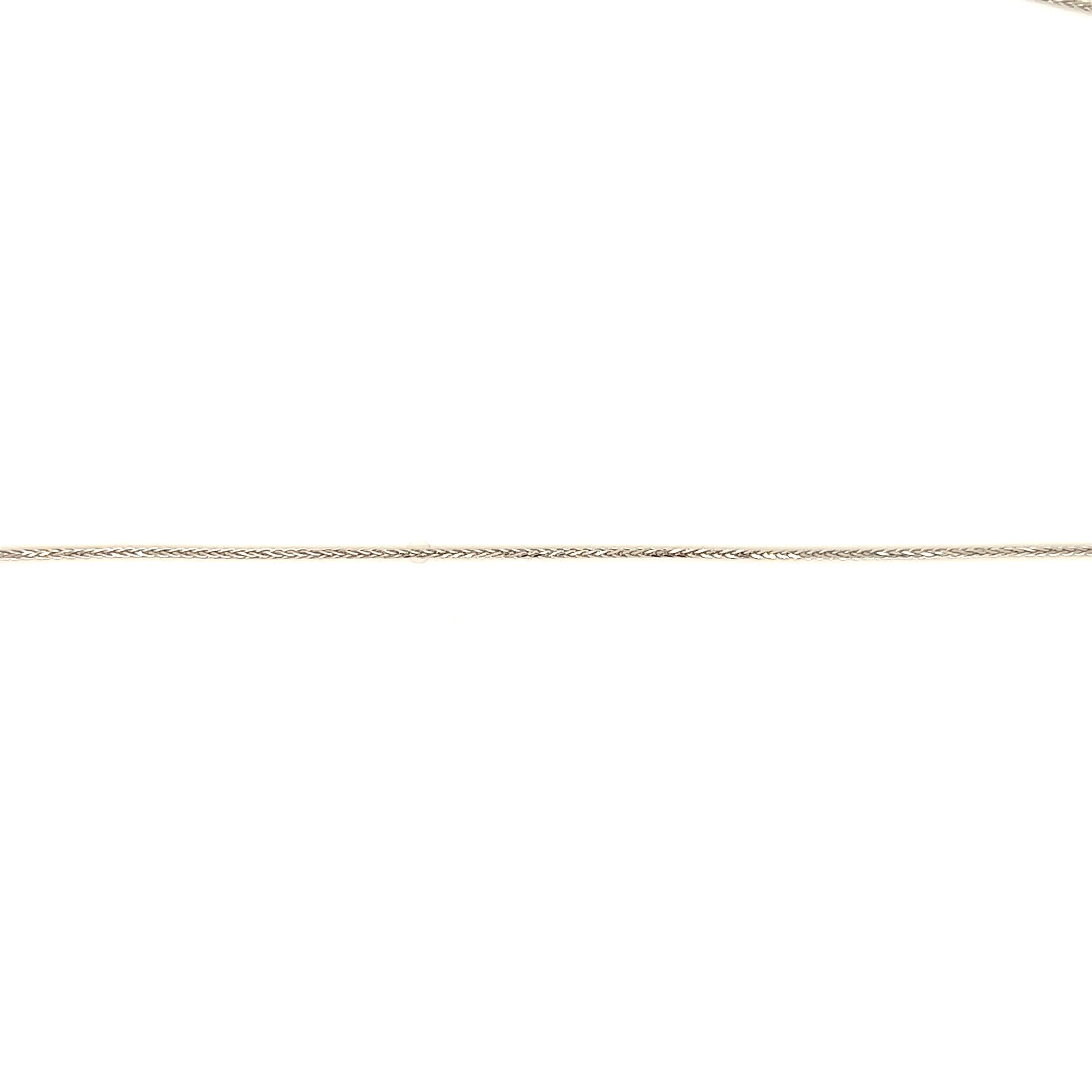 Wheat Chain 1.5mm with 18in Length in 14K White Gold